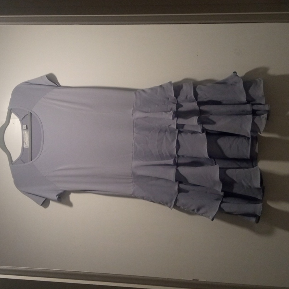 George Simonton Soft Blue Ruffle Dress